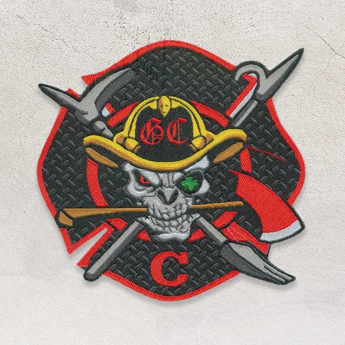 Woven patch with tiny details example