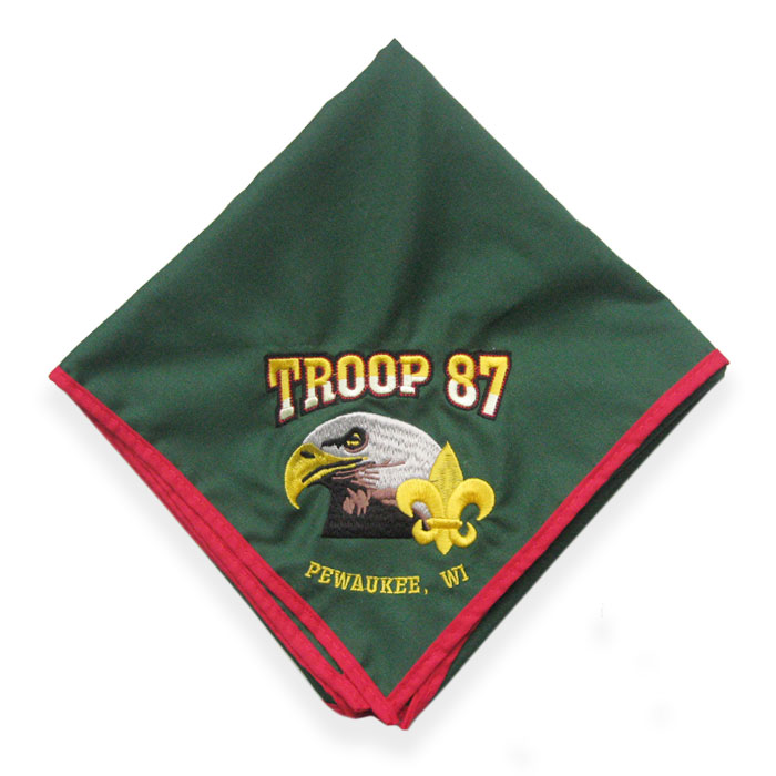 Custom direct embroidered neckerchief example image