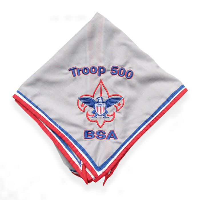 Custom direct embroidered neckerchief example image