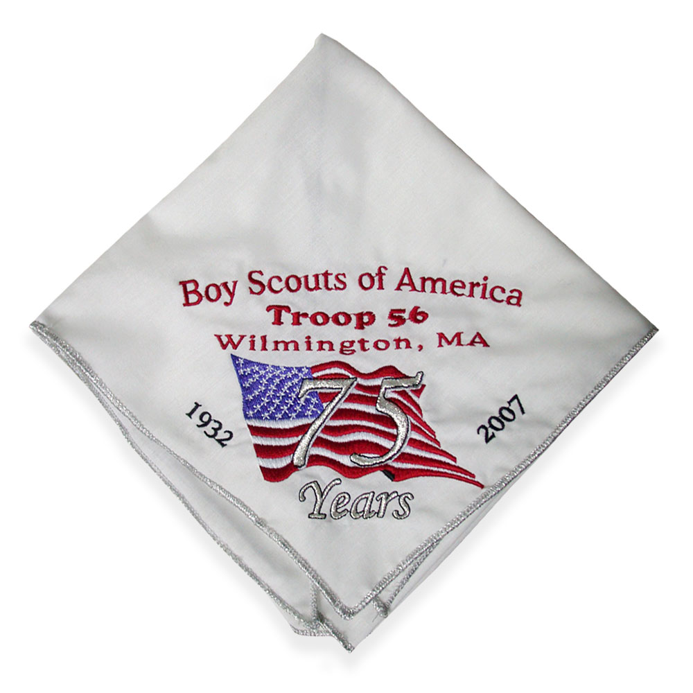 Custom direct embroidered neckerchief example image