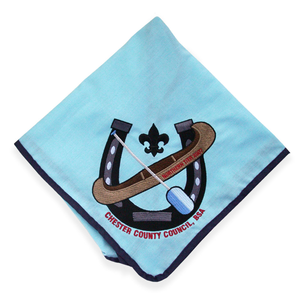 Custom direct embroidered neckerchief example image