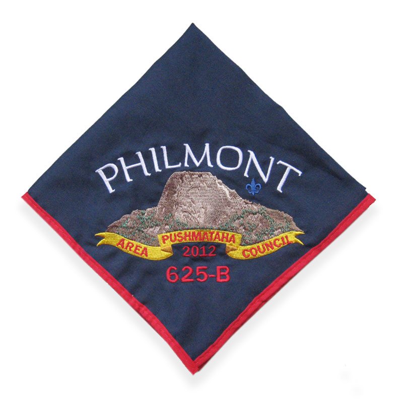 Custom direct embroidered neckerchief example image