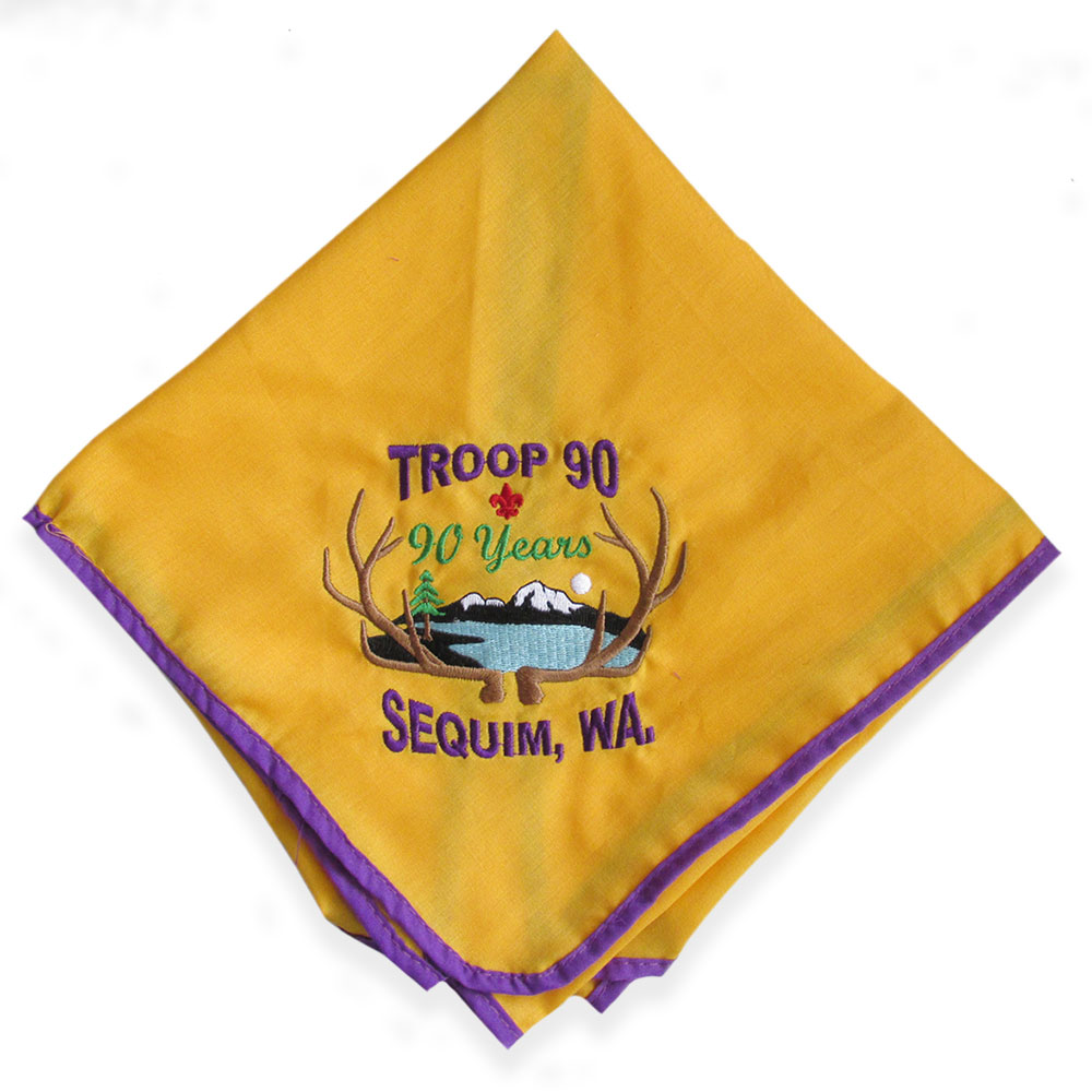 Custom direct embroidered neckerchief example image