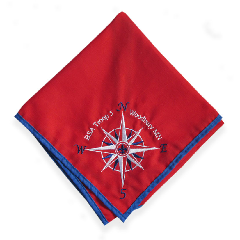 Custom direct embroidered neckerchief example image