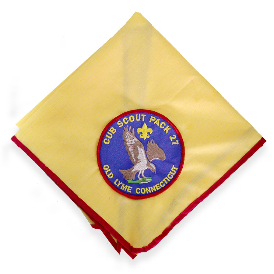 Custom neckerchief with attached patch example image