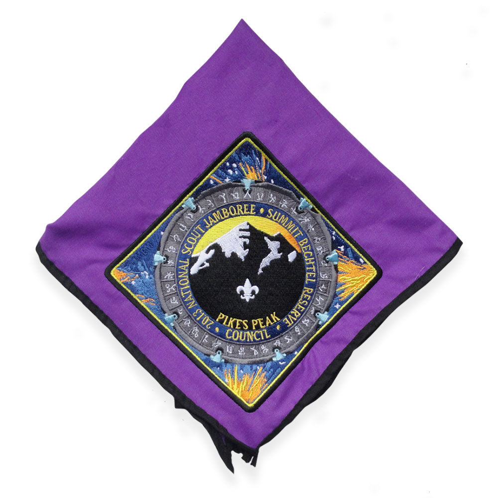 Custom neckerchief with attached patch example image