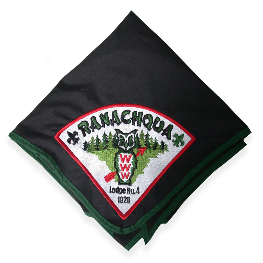 Custom neckerchief with attached patch example image