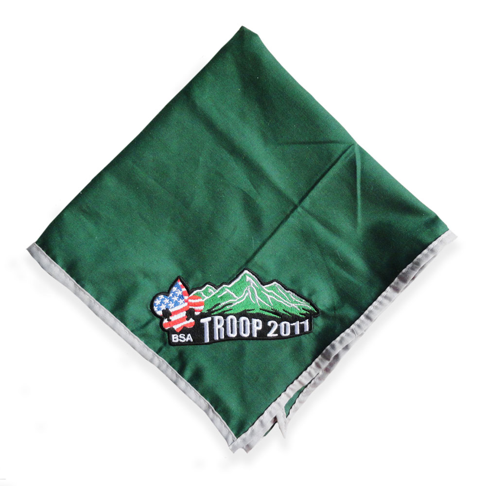 Custom neckerchief with attached patch example image