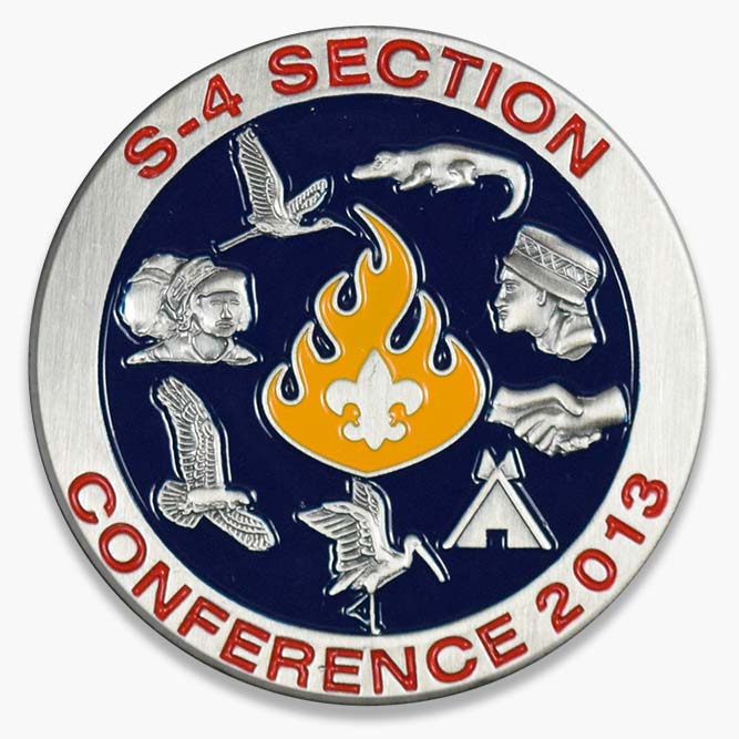 Custom bsa challenge coin example image