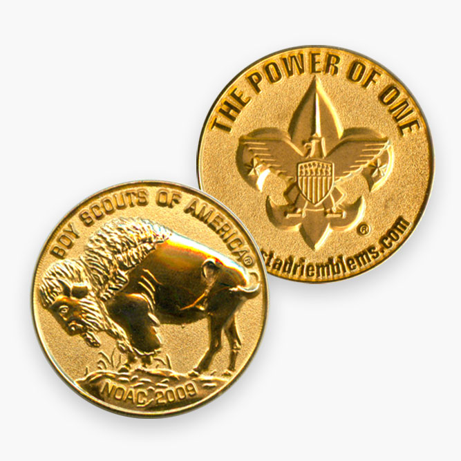 Custom bsa challenge coin example image