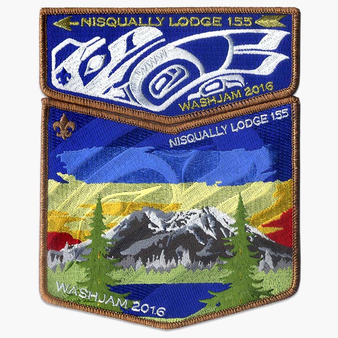 Custom embroidered boy scout patch example image