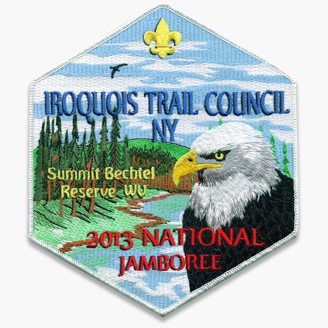 Custom embroidered boy scout patch example image