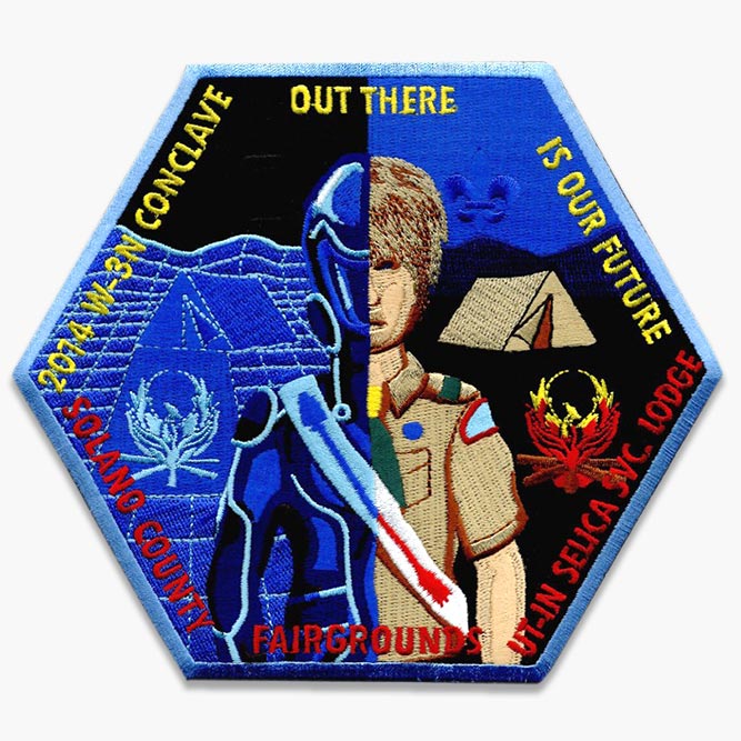 Custom embroidered boy scout patch example image