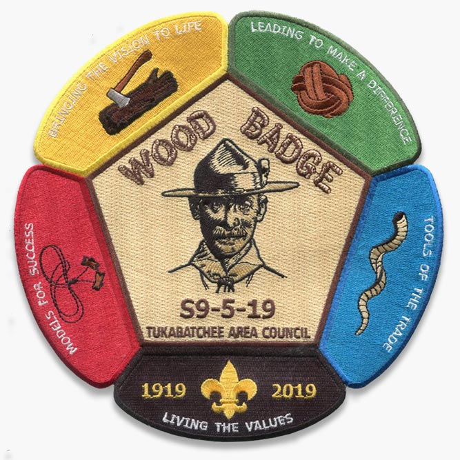 Custom embroidered boy scout patch example image