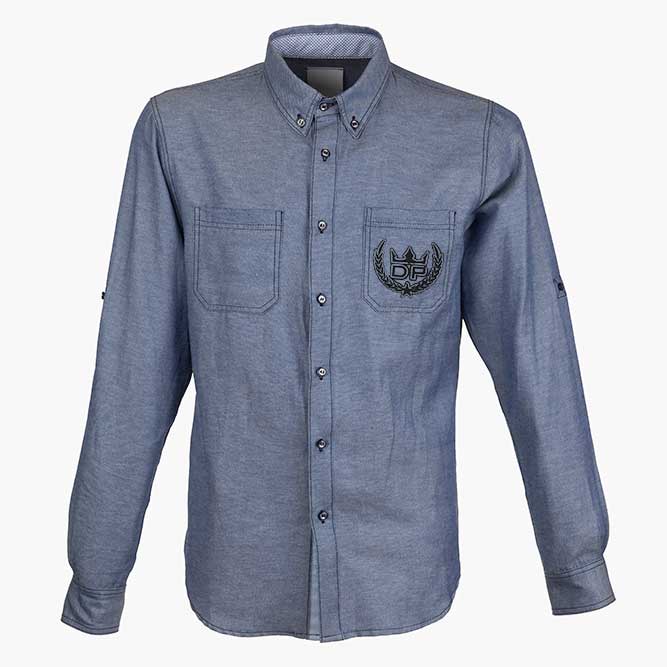 Custom direct embroidered button up shirt image