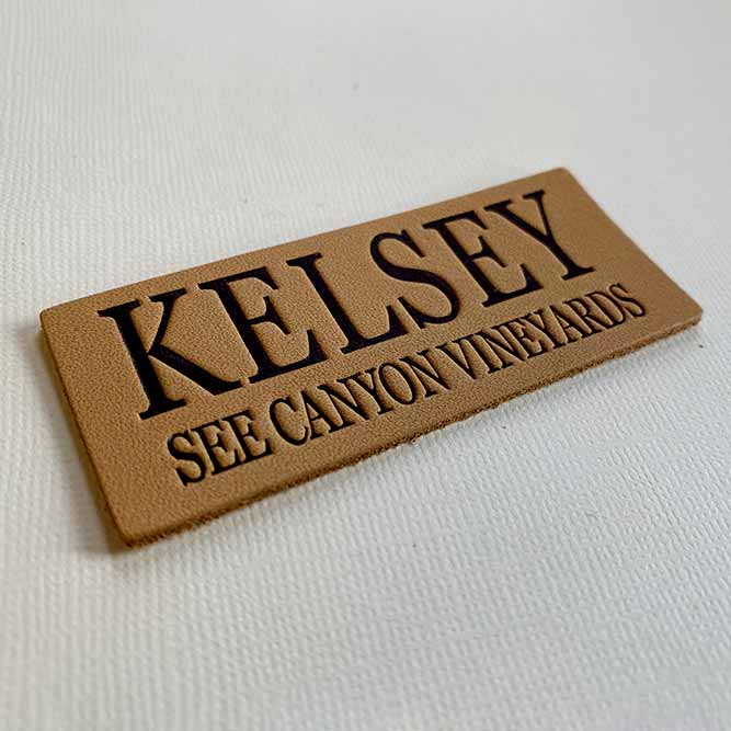 Custom leather patch example image