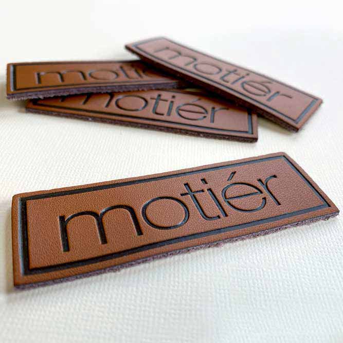 Custom leather patch example image