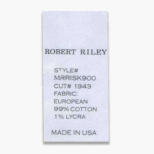 Custom printed label example image