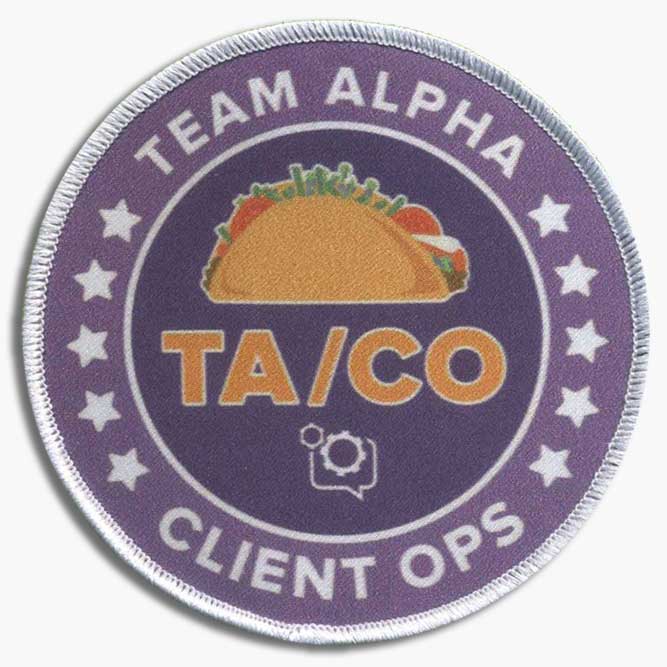 Custom printed patch example image