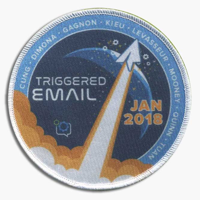 Custom printed patch example image