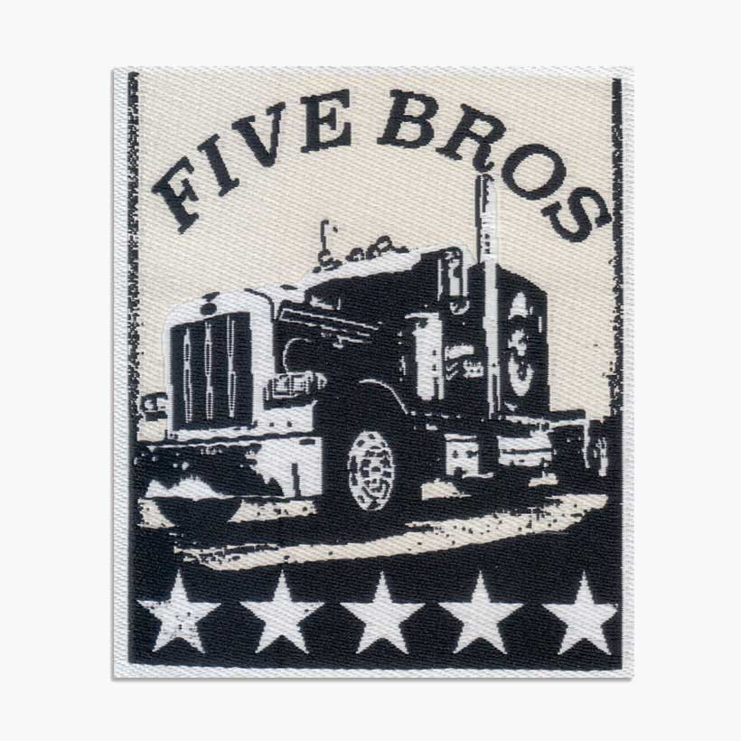 Custom woven label example image