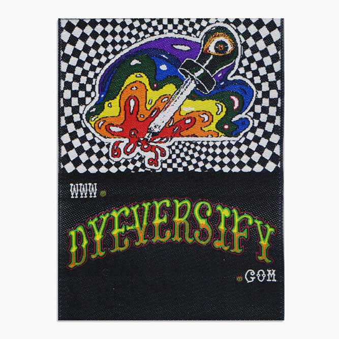 Custom woven label example image