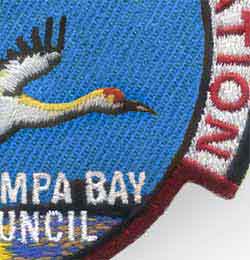 Less than 100% embroidery coverage image example