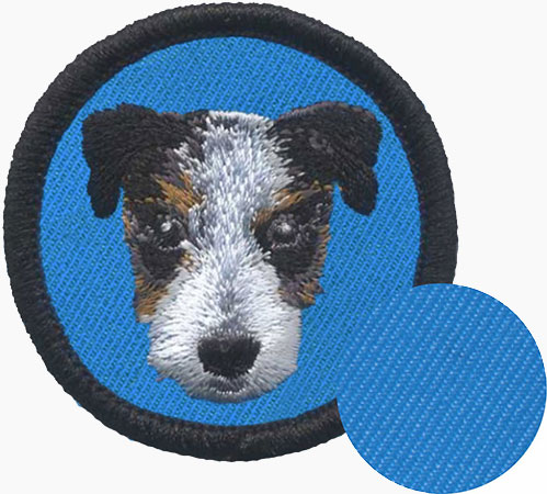Less than 100% embroidery coverage image example